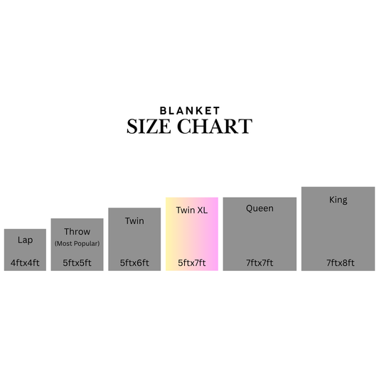 Twin XL Size T-shirt Blanket 5x7