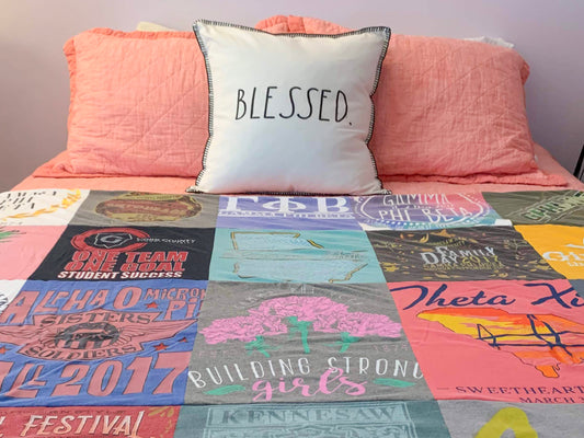 Queen Size T-shirt Blanket 7x7