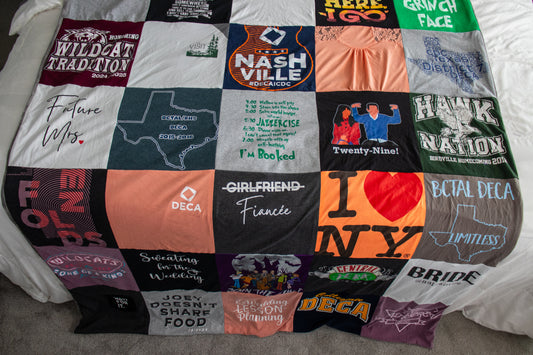 Twin Size T-shirt Blanket 5x6