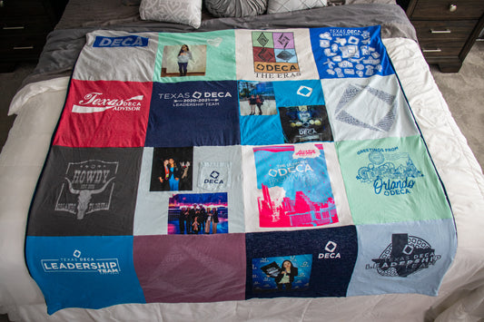 Throw Size T-shirt Blanket 5x5