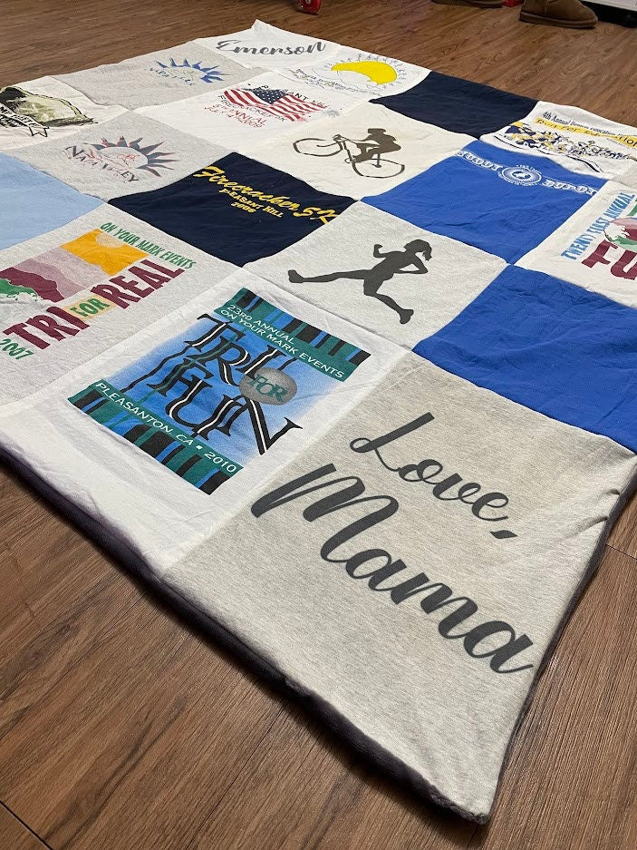 Queen Size T-shirt Blanket 7x7