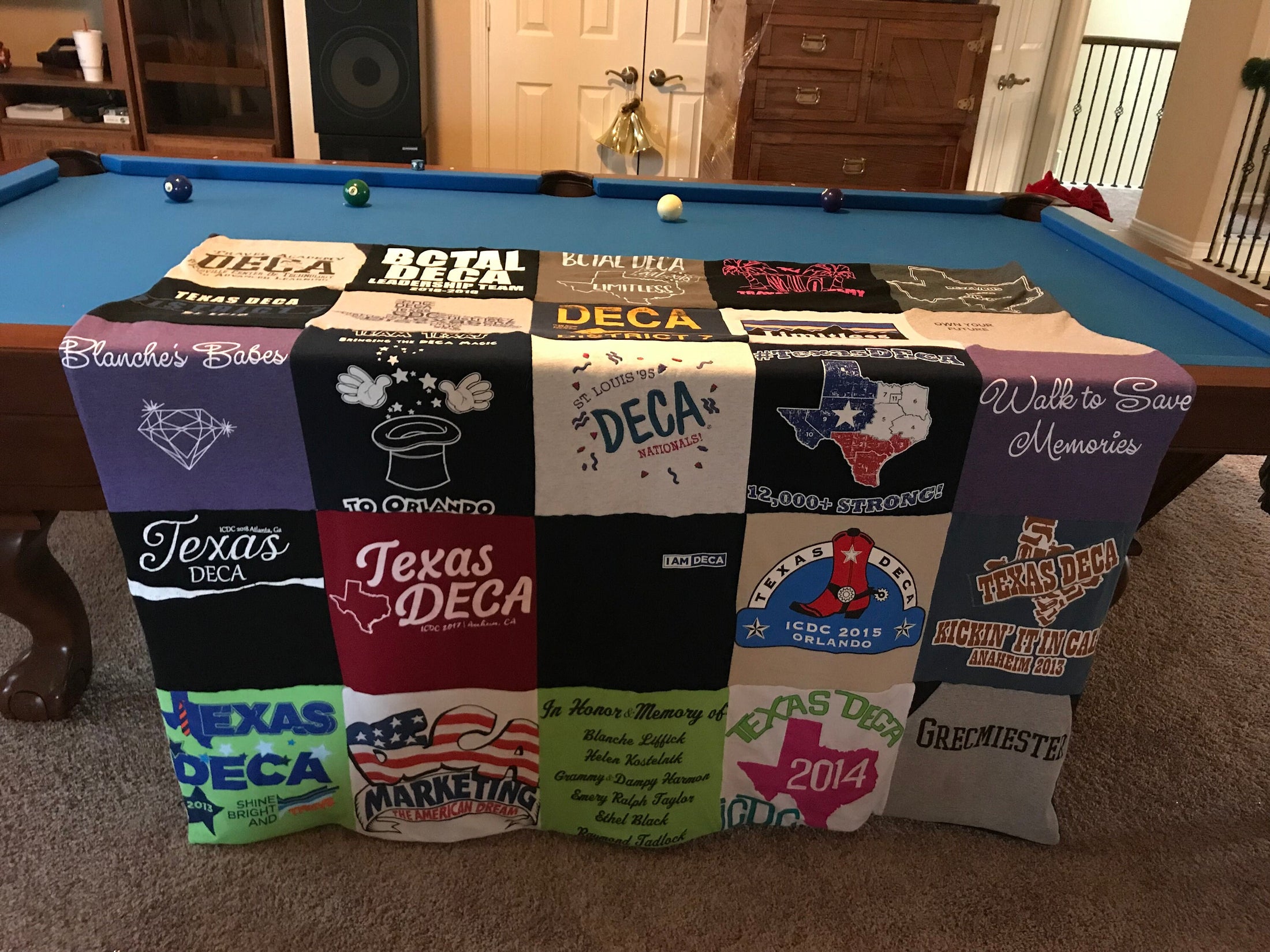 Lap Size T-shirt Blanket 4x4